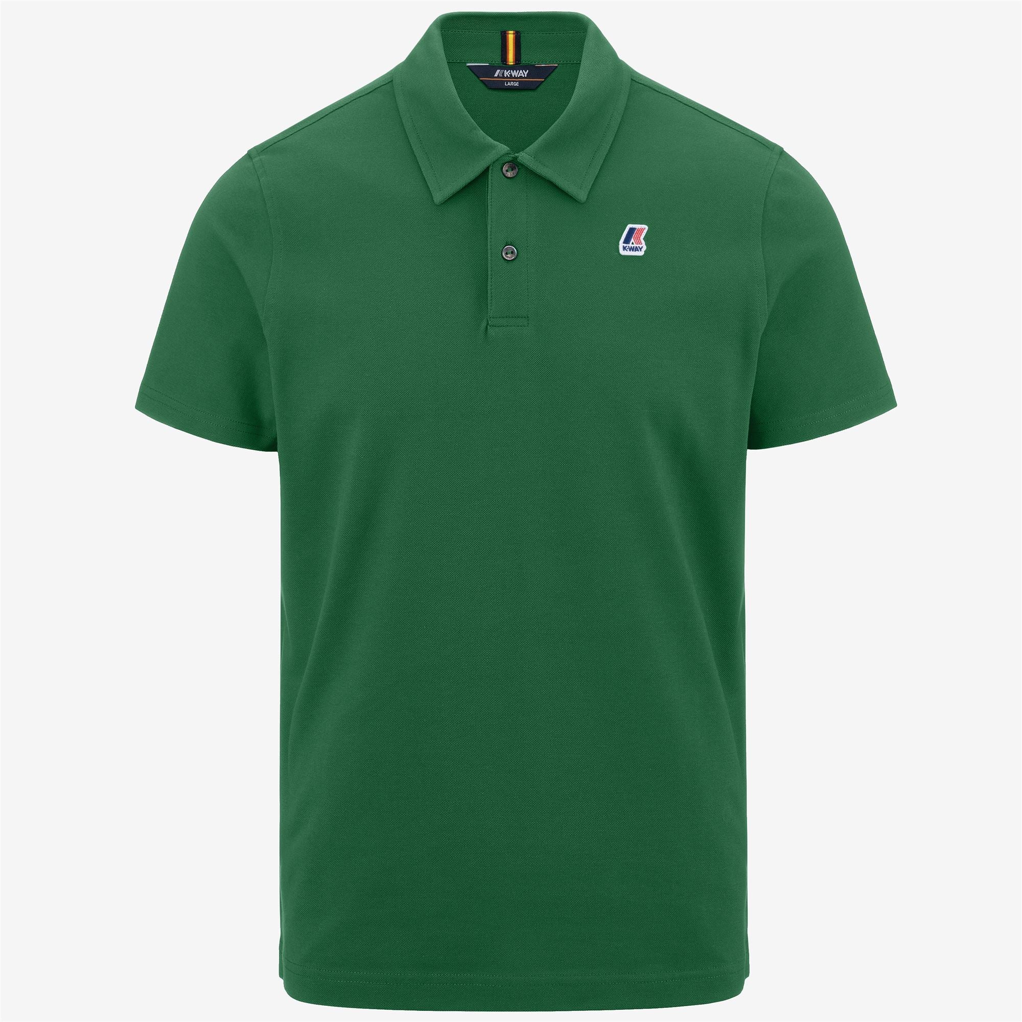 Polo Shirts Man GREGOIRE TAPE Polo GREEN EDEN