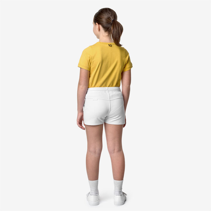 Shorts Girl P. RYKIELLE INTERLOCK Sport Shorts WHITE Dressed Front Double		