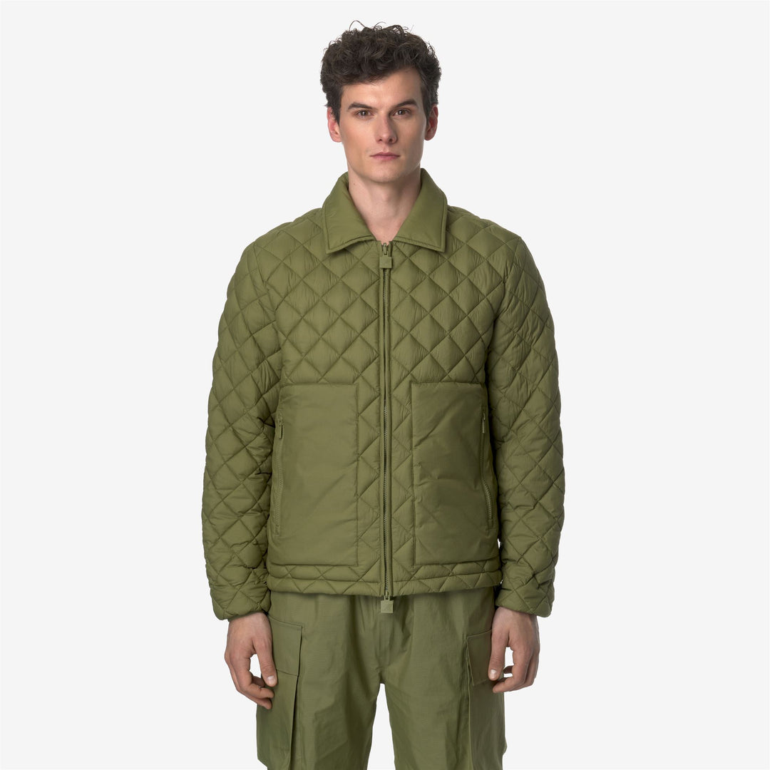 Jackets Unisex SHIBAR ECO LIGHT WARM Short GREEN SPHAGNUM Dressed Back (jpg Rgb)		
