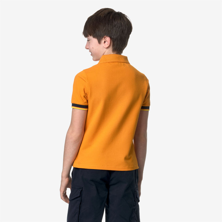 Polo Shirts Boy P. VINCENT Polo ORANGE MD Dressed Front Double		