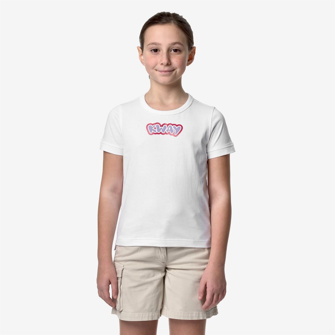 T-ShirtsTop Girl P. EMEL GRAPHIC T-Shirt WHITE Dressed Back (jpg Rgb)		