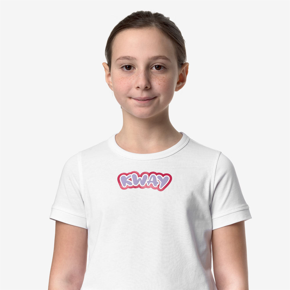 T-ShirtsTop Girl P. EMEL GRAPHIC T-Shirt WHITE Detail Double				