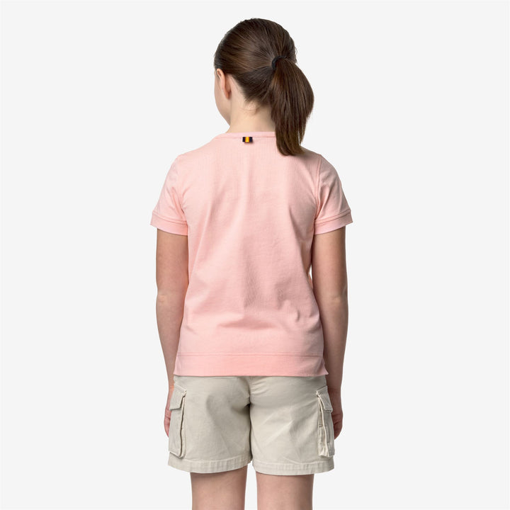 T-ShirtsTop Girl P. EMEL GRAPHIC T-Shirt PINK ASH Dressed Front Double		
