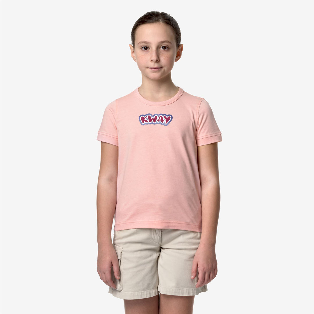 T-ShirtsTop Girl P. EMEL GRAPHIC T-Shirt PINK ASH Dressed Back (jpg Rgb)		