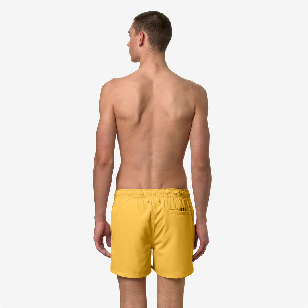 Bathing Suits Man HAZEL Swimming Trunk YELLOW MIMOSA Dressed Front Double		