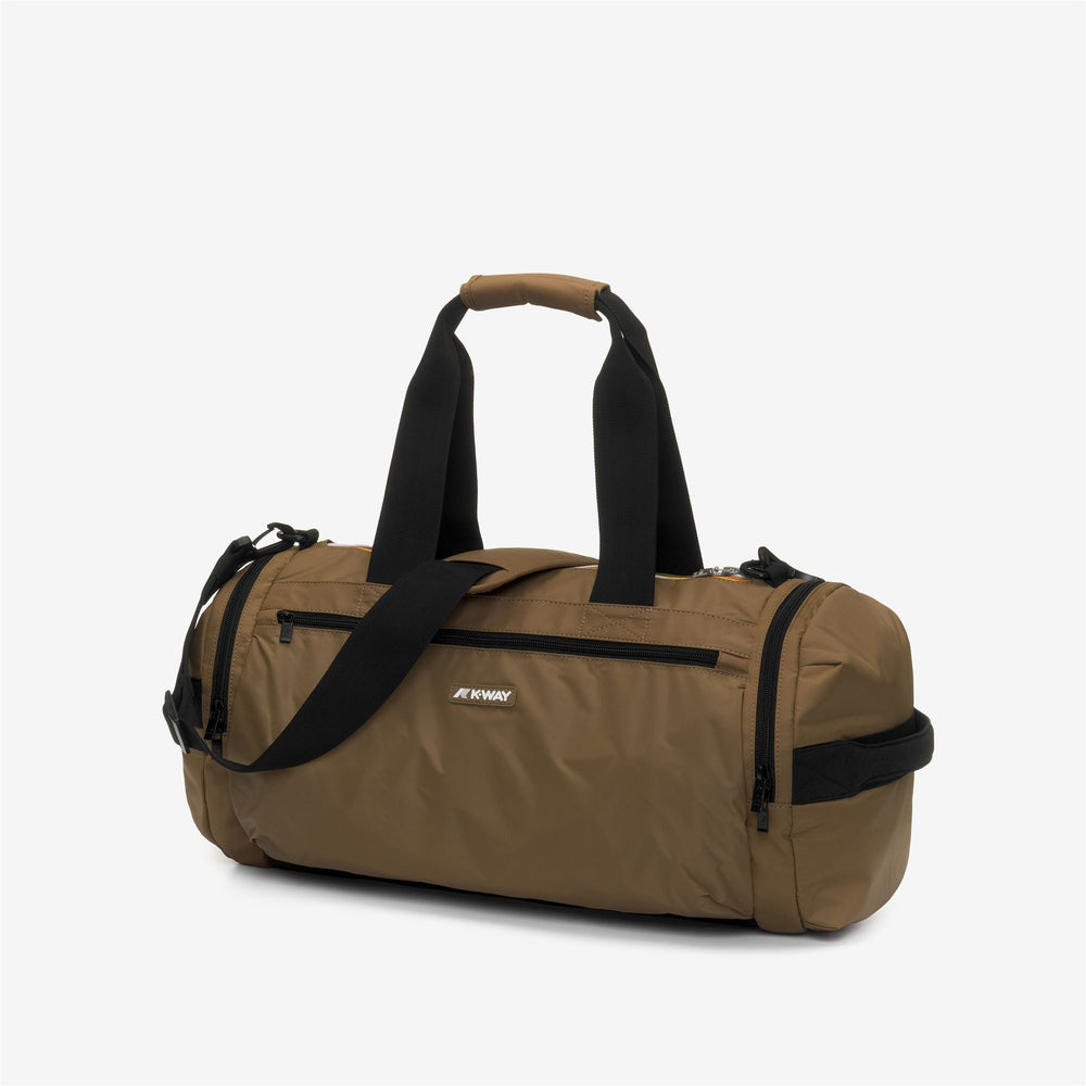 Bags Unisex MEREVILLE S Duffle BROWN CORDA Dressed Front (jpg Rgb)	