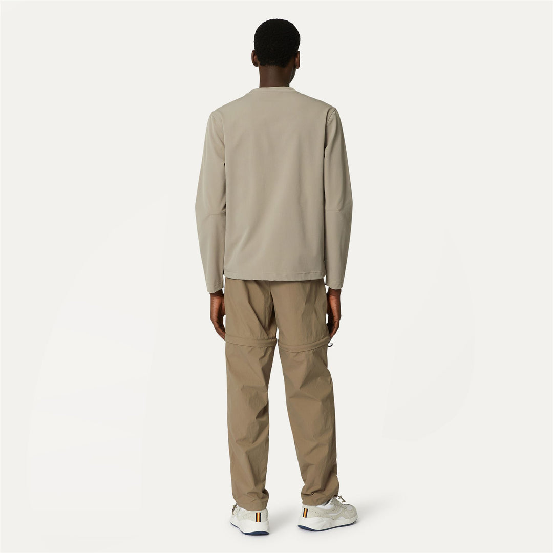 Pants Man SEPAUX Cargo BEIGE TAUPE Dressed Front Double		