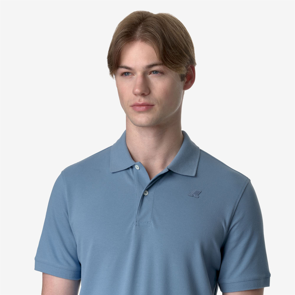 Polo Shirts Man AMEDEE PIQUE Polo BLUE ALLURE Detail Double				