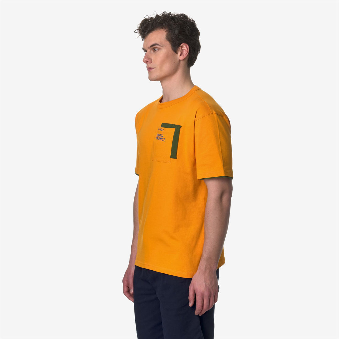 T-ShirtsTop Man FANTOME CONTRAST POCKETS T-Shirt ORANGE MD - GREEN CYPRESS - BLUE FIORD Detail (jpg Rgb)			
