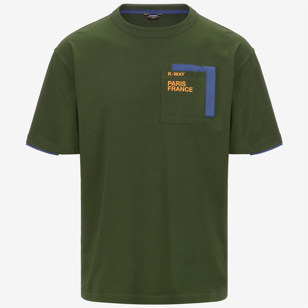 T-ShirtsTop Man FANTOME CONTRAST POCKETS T-Shirt GREEN CYPRESS - BLUE FIORD - ORANGE MD Photo (jpg Rgb)			
