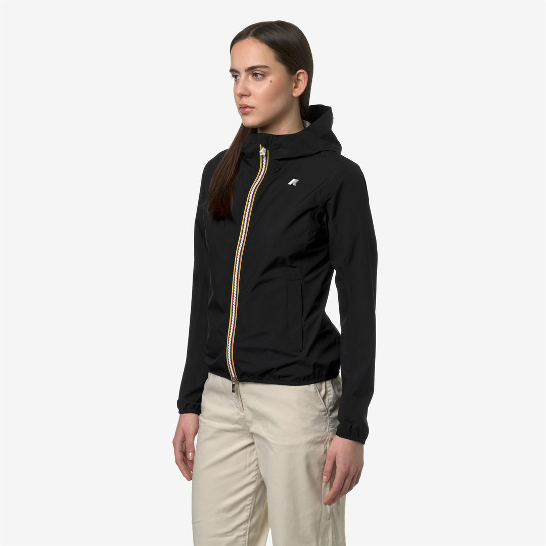 Jackets Woman LILY STRETCH DOT Short BLACK PURE Detail (jpg Rgb)			