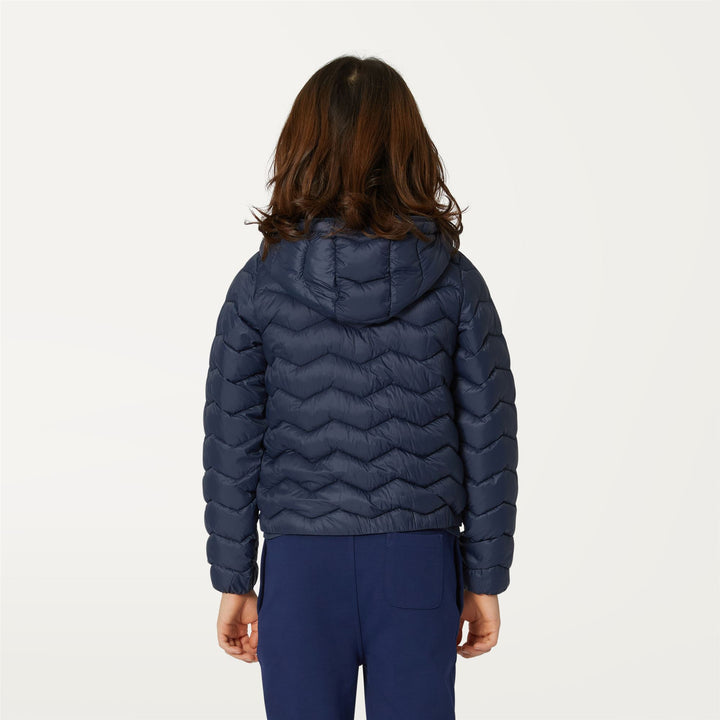 Jackets Boy P. JACK QUILTED WARM Short BLUE DEPTH Dressed Front Double		