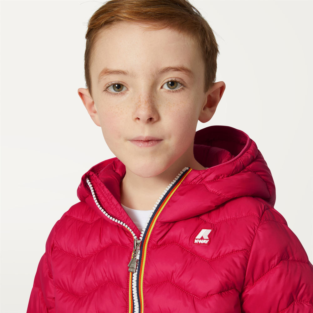 Jackets Boy P. JACK QUILTED WARM Short RED BERRY Detail Double				