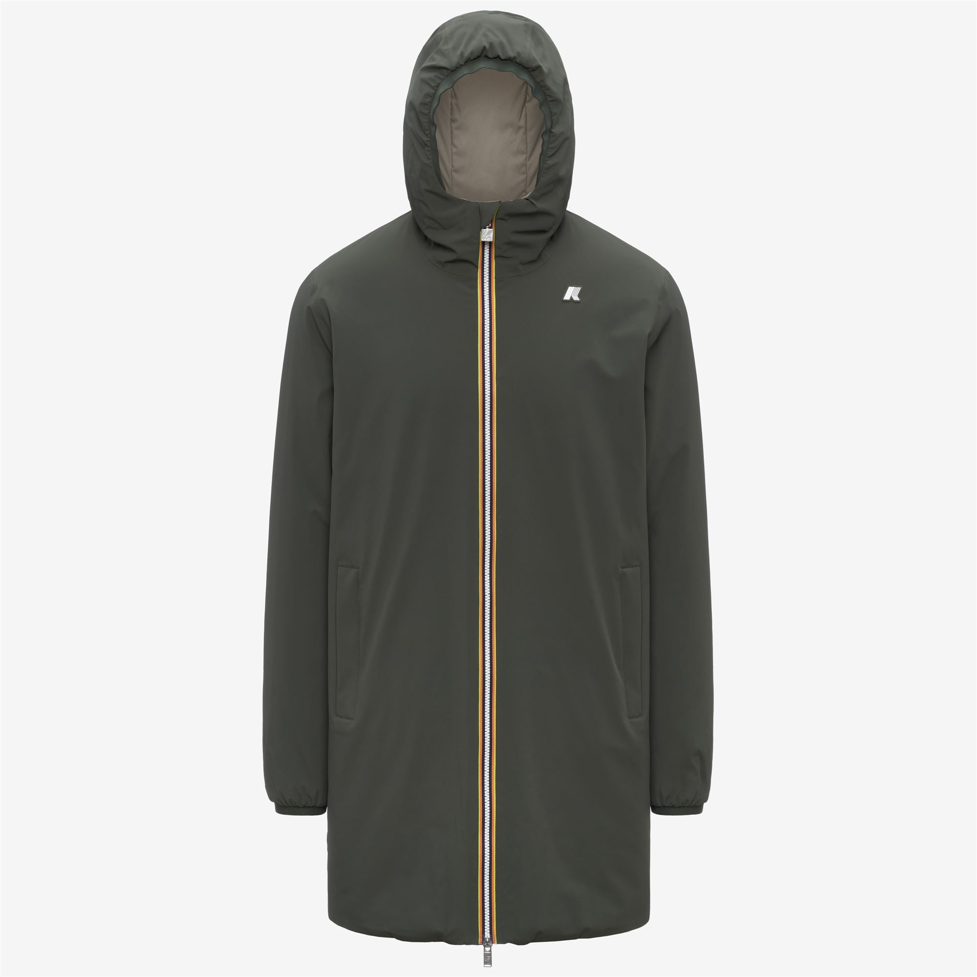 Jackets Man JACOB ST WARM REVERSIBLE 3/4 LENGTH GREEN BLACKISH