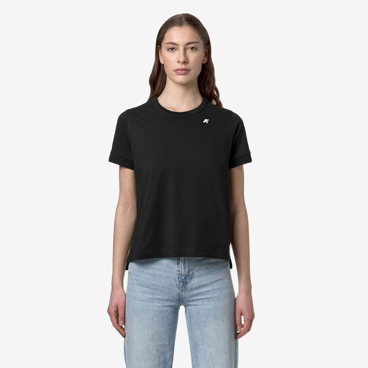 T-ShirtsTop Woman AMELINE T-Shirt BLACK PURE Dressed Back (jpg Rgb)		