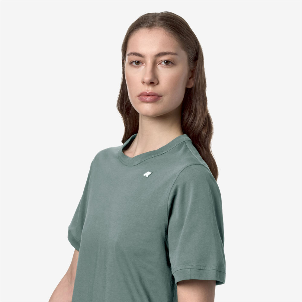 T-ShirtsTop Woman AMELINE T-Shirt GREEN MOLD Detail Double				