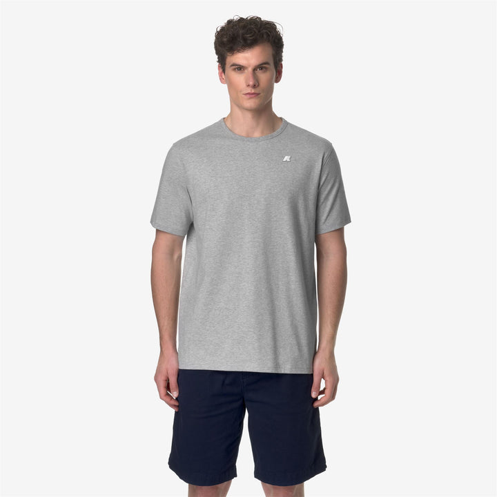T-ShirtsTop Man ADAME STRETCH JERSEY T-Shirt GREY MEL Dressed Back (jpg Rgb)		