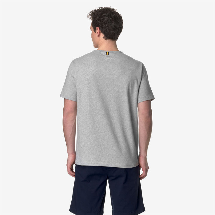 T-ShirtsTop Man ADAME STRETCH JERSEY T-Shirt GREY MEL Dressed Front Double		