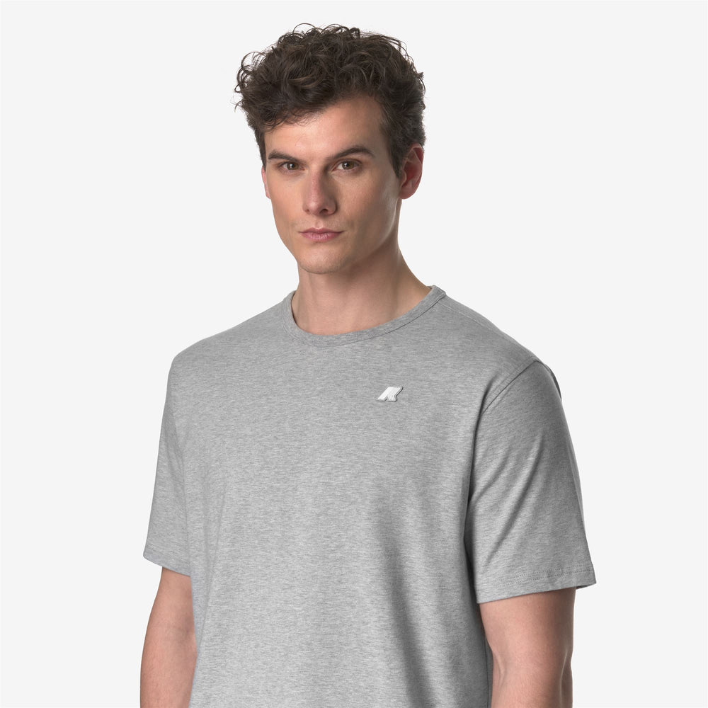 T-ShirtsTop Man ADAME STRETCH JERSEY T-Shirt GREY MEL Detail Double				