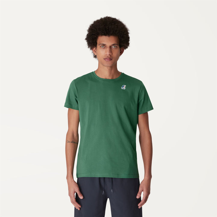 T-ShirtsTop Unisex LE VRAI EDOUARD T-Shirt GREEN DK Dressed Back (jpg Rgb)		