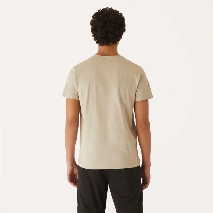 T-ShirtsTop Unisex LE VRAI EDOUARD T-Shirt BEIGE GREY Dressed Front Double		