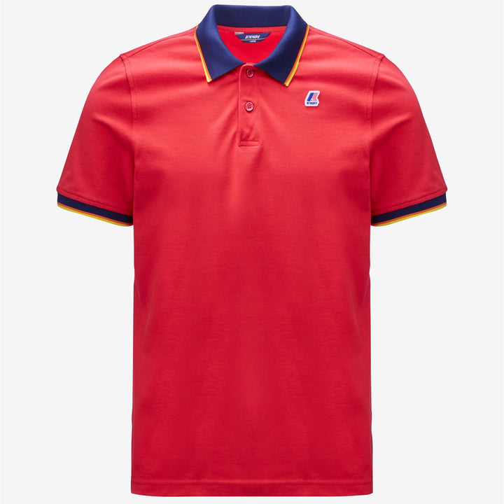 Polo Shirts Man VINCENT TOTAL CONTRAST STRETCH Polo RED Photo (jpg Rgb)			