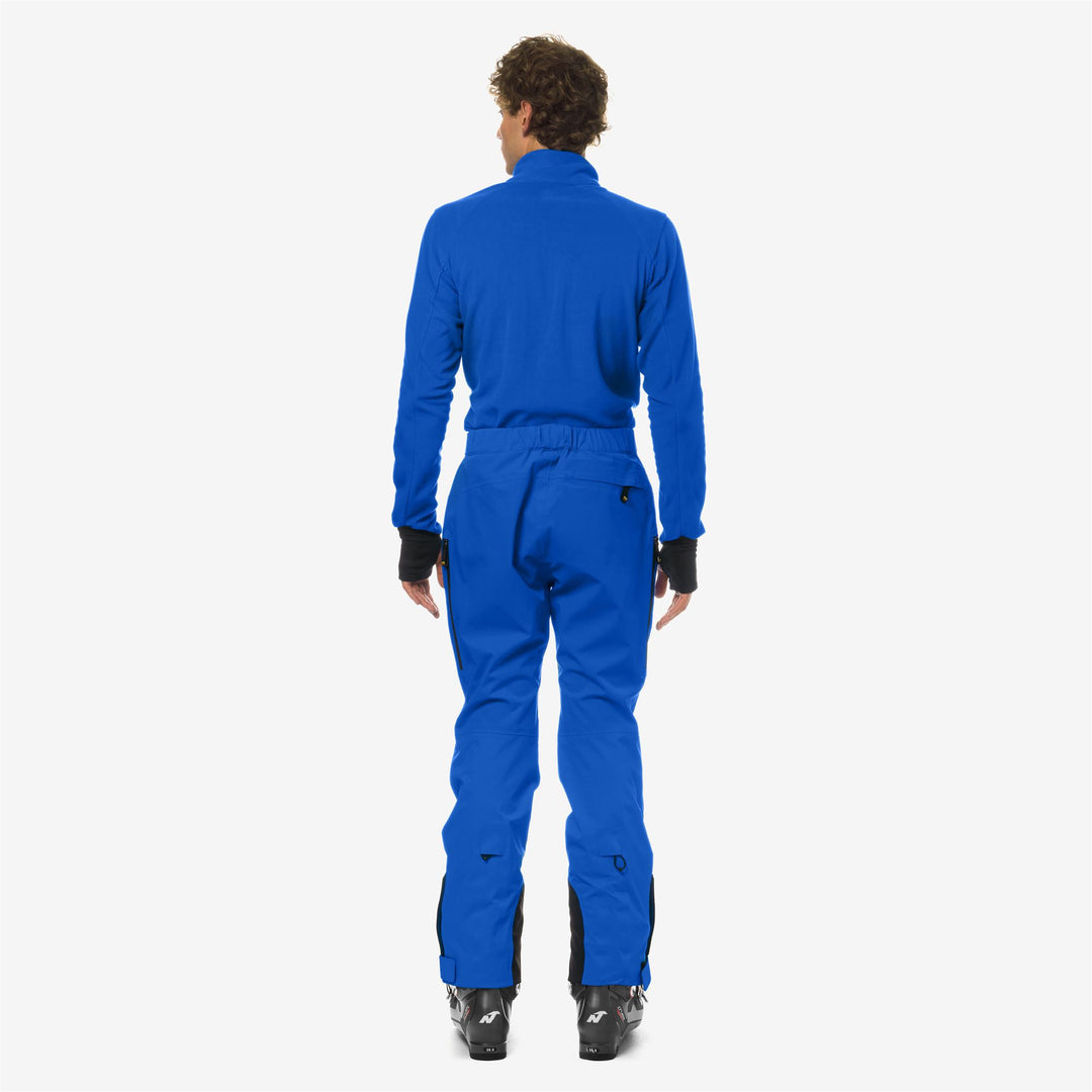 Pants Man AUSSOIS MICRO TWILL 3 LAYERS Sport Trousers BLUE ROYAL MARINE Dressed Front Double		
