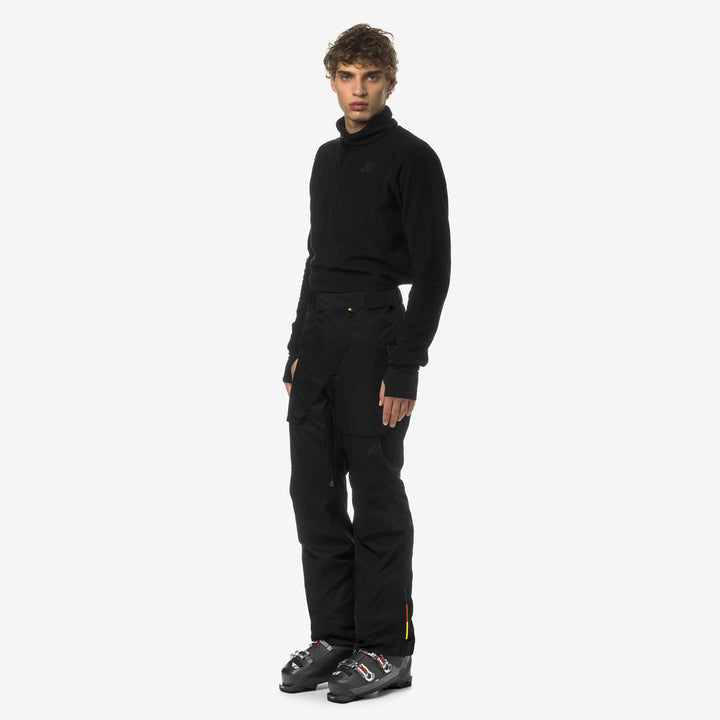 Pants Man AUSSOIS MICRO TWILL 3 LAYERS Sport Trousers BLACK PURE Detail (jpg Rgb)			