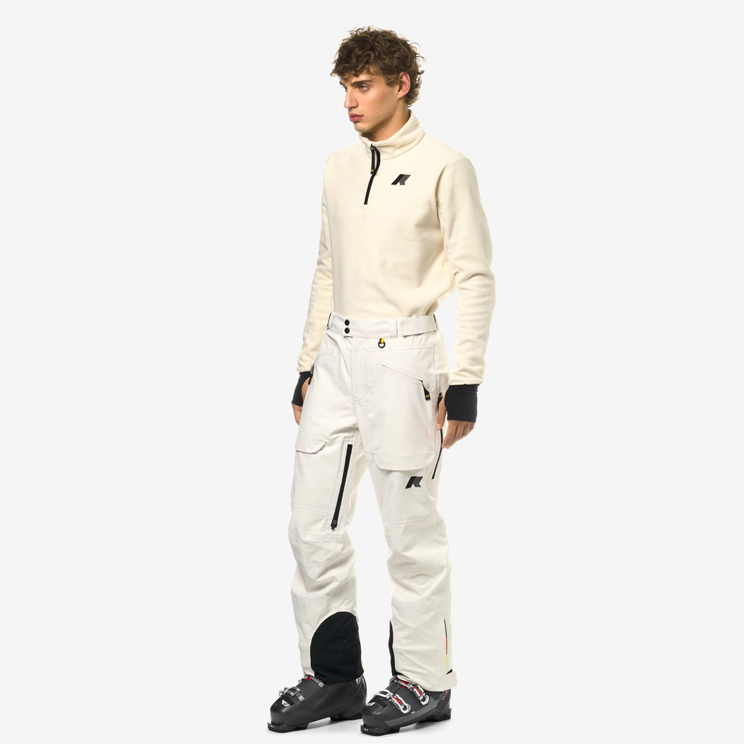 Pants Man AUSSOIS MICRO TWILL 3 LAYERS Sport Trousers WHITE GARDENIA Detail (jpg Rgb)			