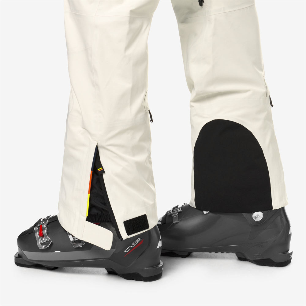 Pants Man AUSSOIS MICRO TWILL 3 LAYERS Sport Trousers WHITE GARDENIA Detail Double				
