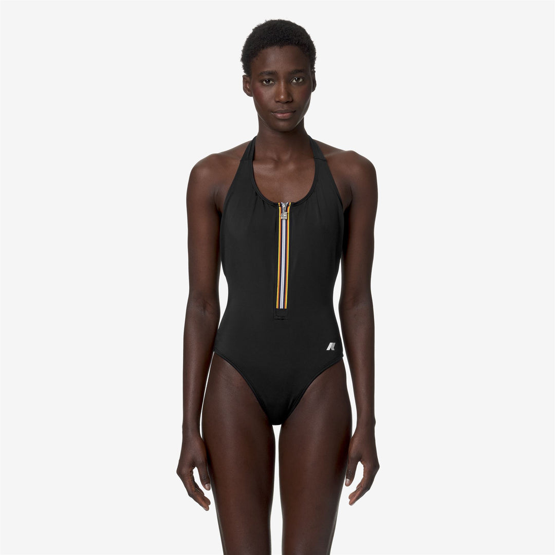 Bathing Suits Woman Sylvie Beach Swimsuit BLACK PURE Dressed Back (jpg Rgb)		