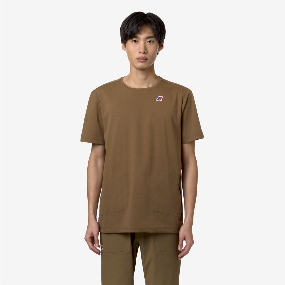 T-ShirtsTop Unisex SERIL TRAVEL T-Shirt BROWN CORDA Dressed Back (jpg Rgb)		