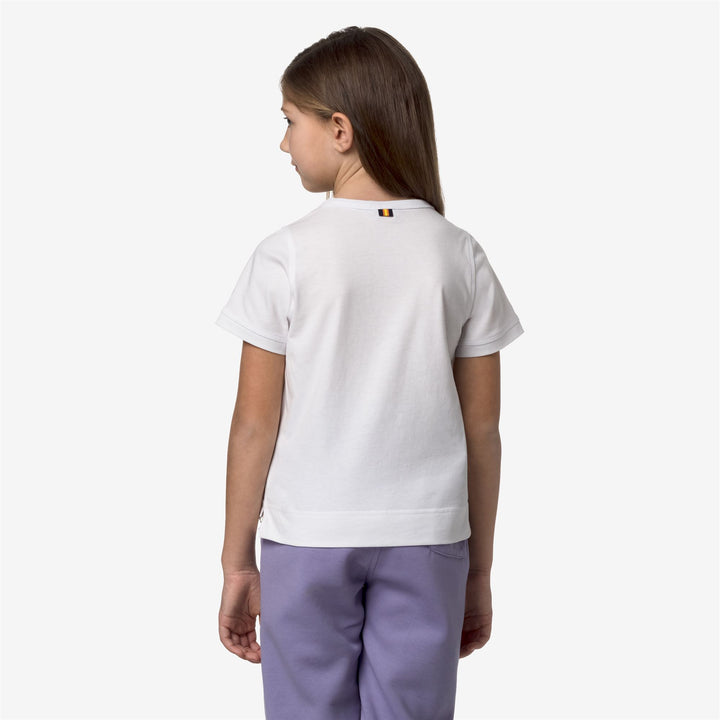 T-ShirtsTop Girl P. EMEL CLOUDY T-Shirt WHITE Dressed Front Double		