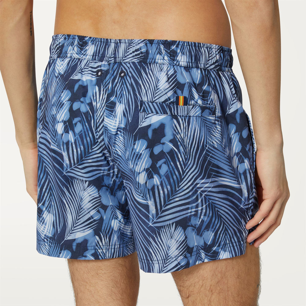 Bathing Suits Man AIRY GRAPHIC Swimming Trunk INDIGO JUNGLE Detail Double				