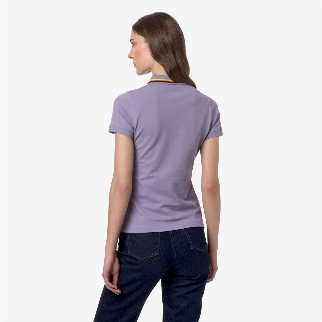 Polo Shirts Woman JEANNINE Polo VIOLET GLICINE Dressed Front Double		