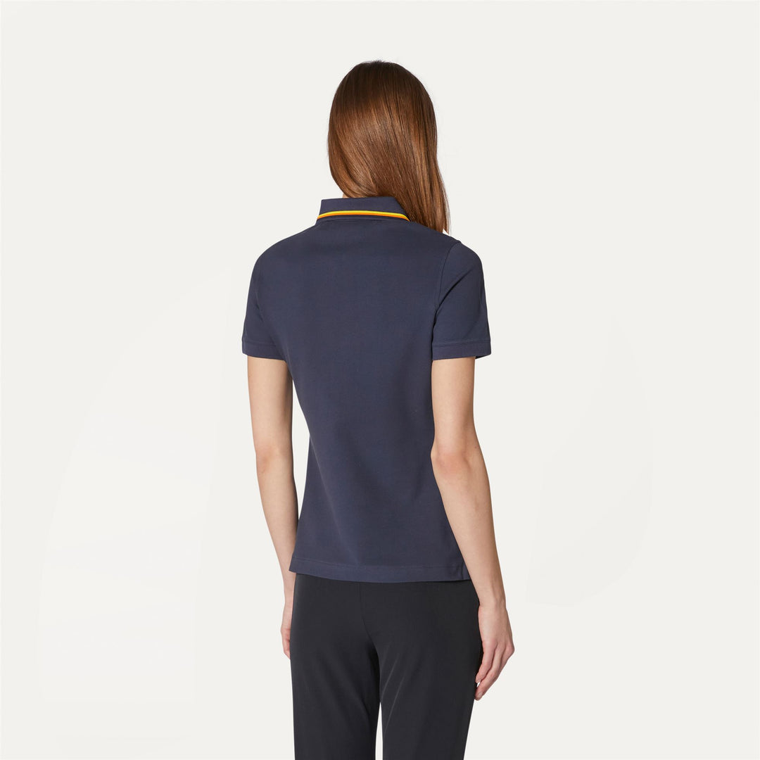Polo Shirts Woman JEANNINE Polo BLUE DEPTH Dressed Front Double		