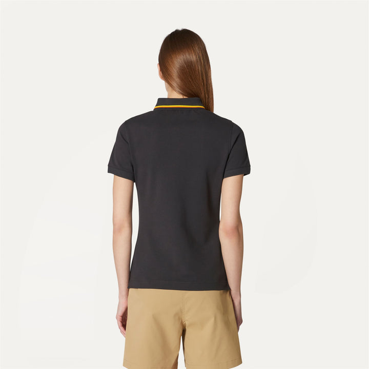 Polo Shirts Woman JEANNINE Polo BLACK PURE Dressed Front Double		