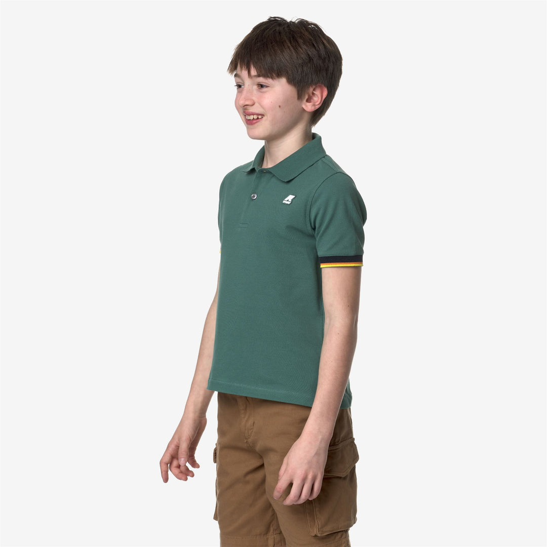 Polo Shirts Boy P. VINCENT Polo GREEN PALM Detail (jpg Rgb)			