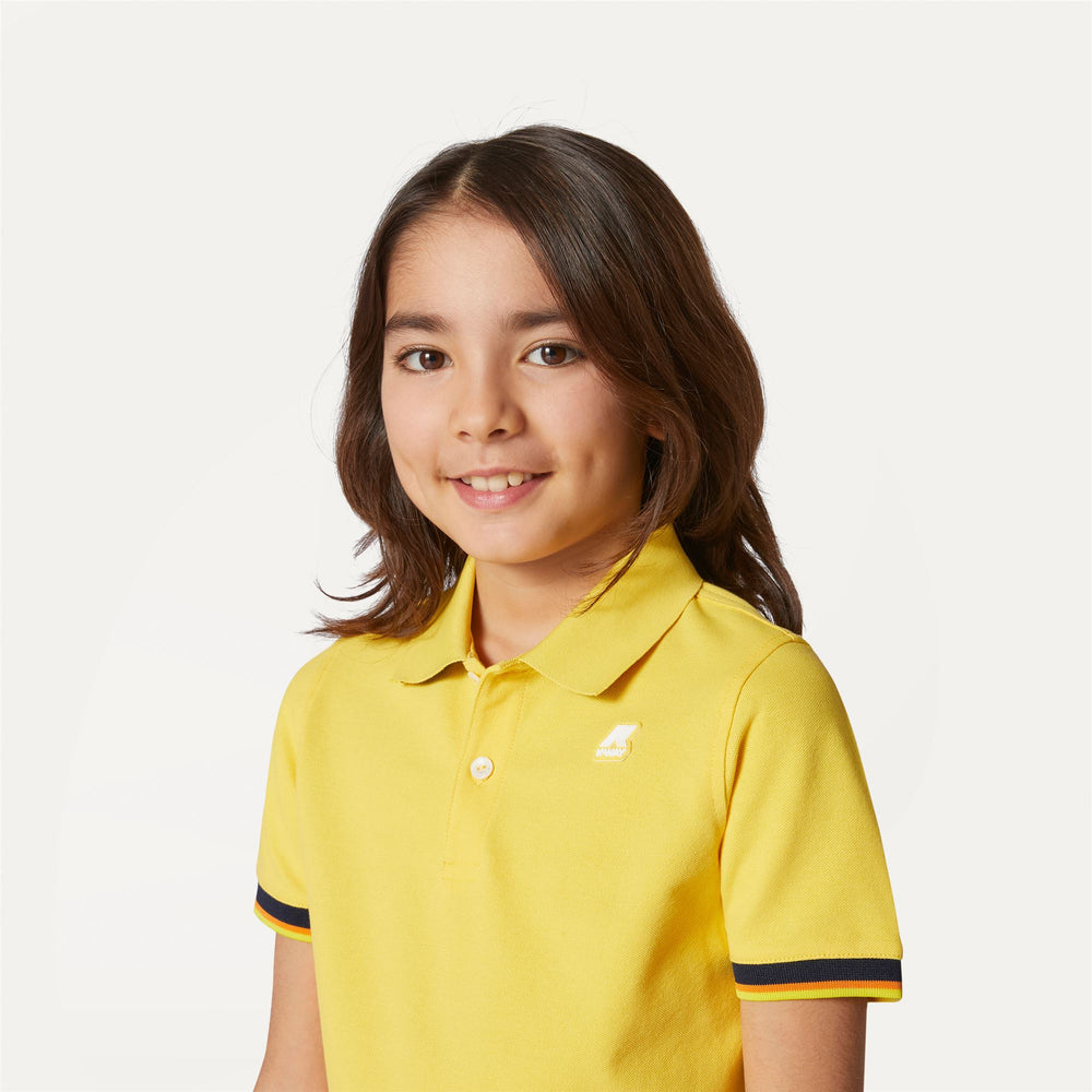 Polo Shirts Boy P. VINCENT Polo YELLOW SUNSTRUCK Detail Double				