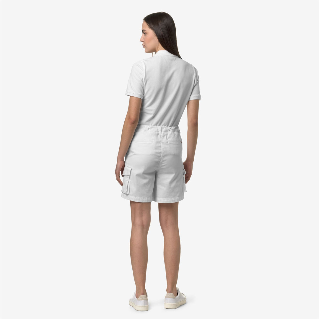Shorts Woman ALYSANE Cargo WHITE Dressed Front Double		