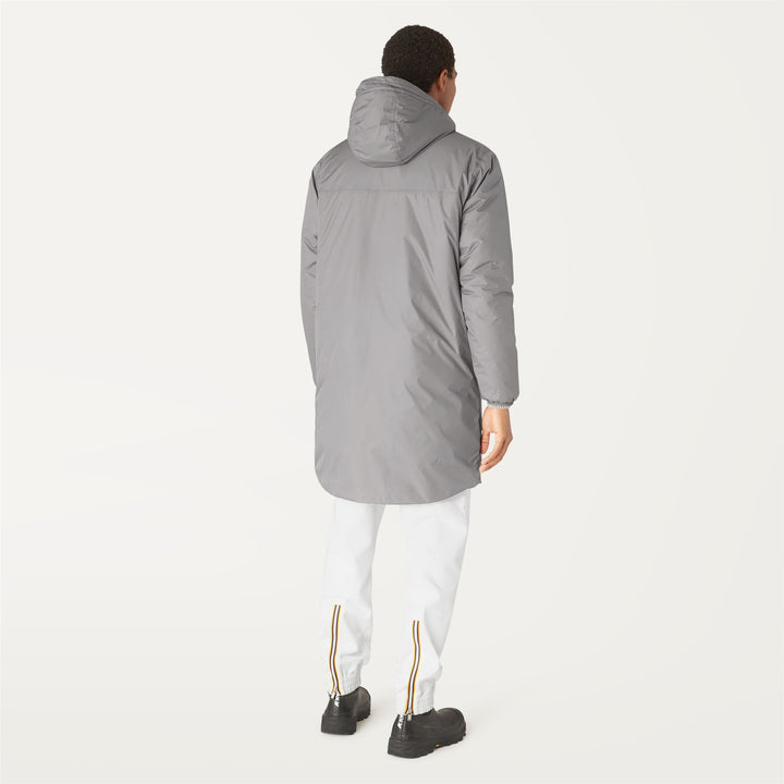 Jackets Unisex Le Vrai 3.0 Eiffel Orsetto 3/4 Length GREY SMOKED Dressed Front Double		