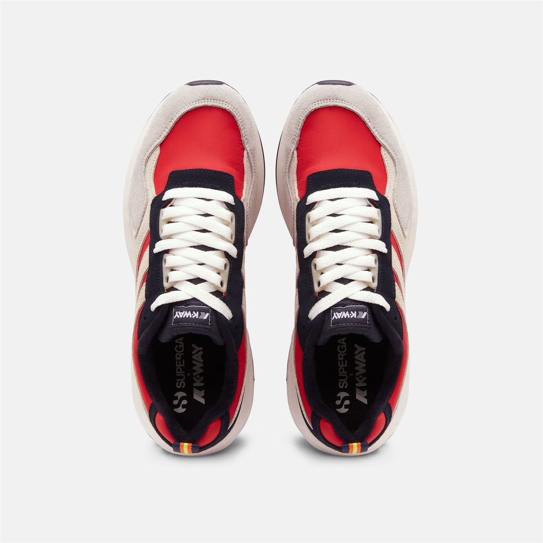 Sport Shoes Unisex TRAINING 3.0 LACES Low Cut RED - LT GRAY - WHITE - BLU NAVY Detail (jpg Rgb)			
