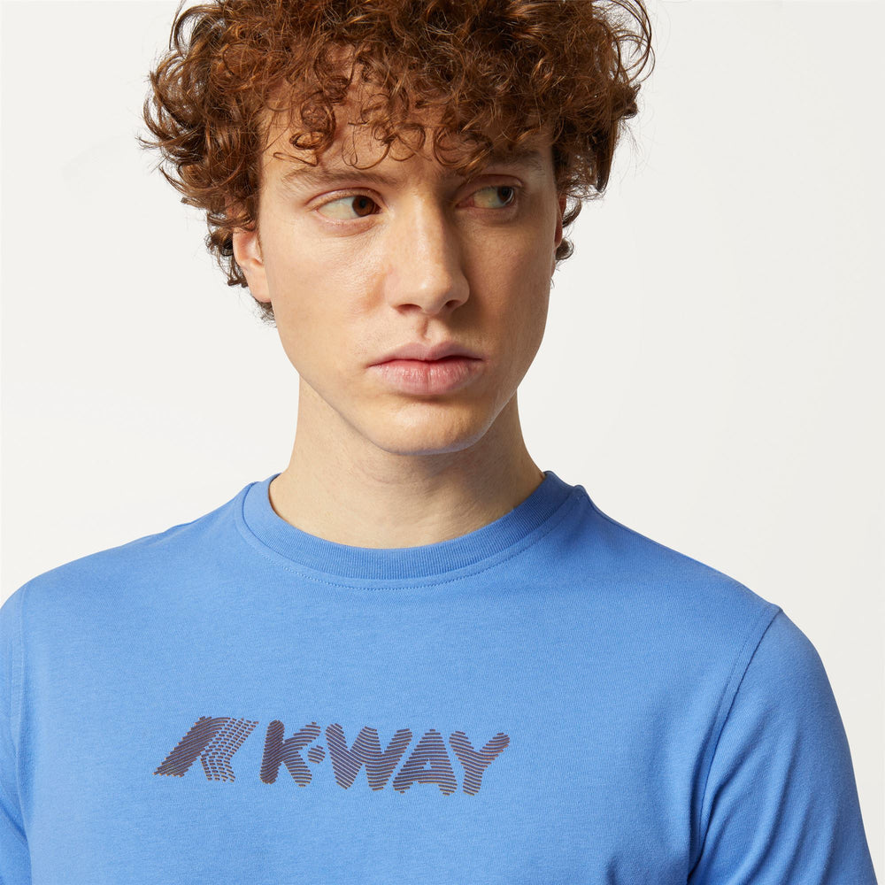 T-ShirtsTop Man ELLIOT 3D STRIPES LOGO T-Shirt BLUE ULTRAMARINE Detail Double				