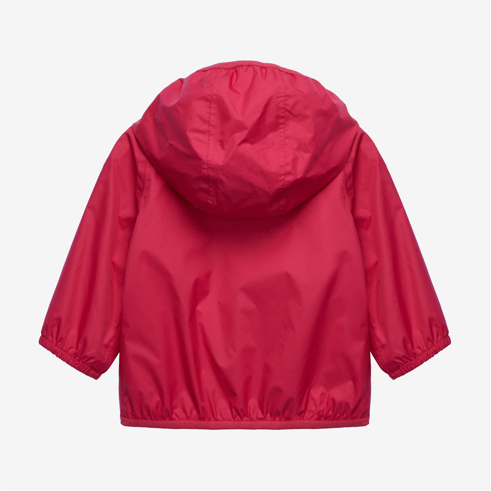 Jackets Kid unisex E. JACQUES PLUS.2 DOUBLE Short RED BERRY - PINK ROSE Dressed Front (jpg Rgb)	