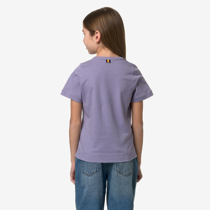 T-ShirtsTop Girl P. EMEL GRAPHIC T-Shirt VIOLET GLICINE Dressed Front Double		