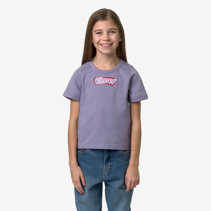 T-ShirtsTop Girl P. EMEL GRAPHIC T-Shirt VIOLET GLICINE Dressed Back (jpg Rgb)		
