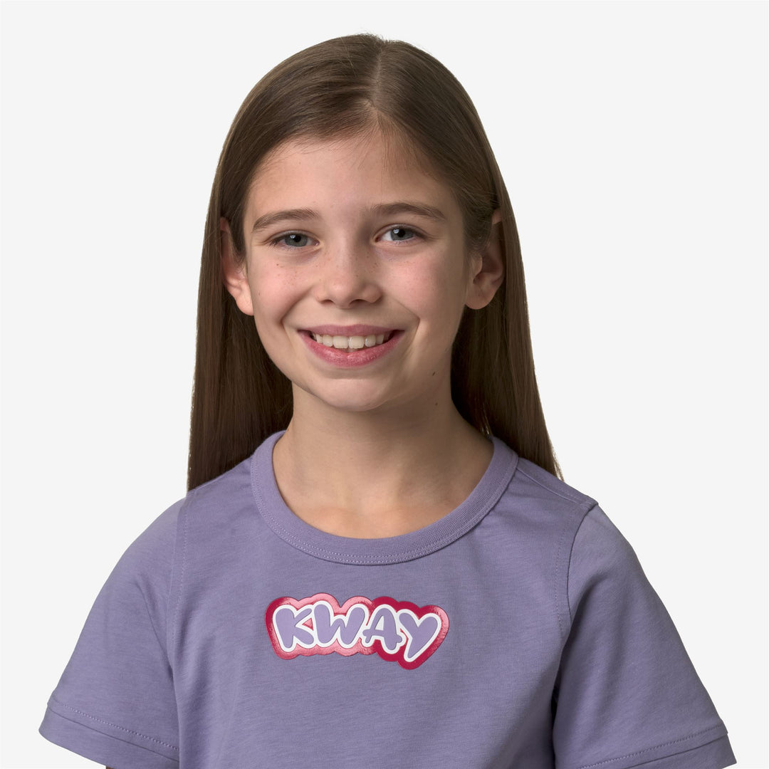 T-ShirtsTop Girl P. EMEL GRAPHIC T-Shirt VIOLET GLICINE Detail Double				