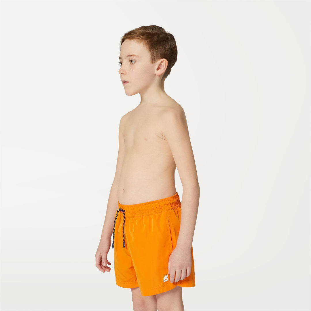 Bathing Suits Boy P. HAZEL Swimming Trunk ORANGE RUST Detail (jpg Rgb)			