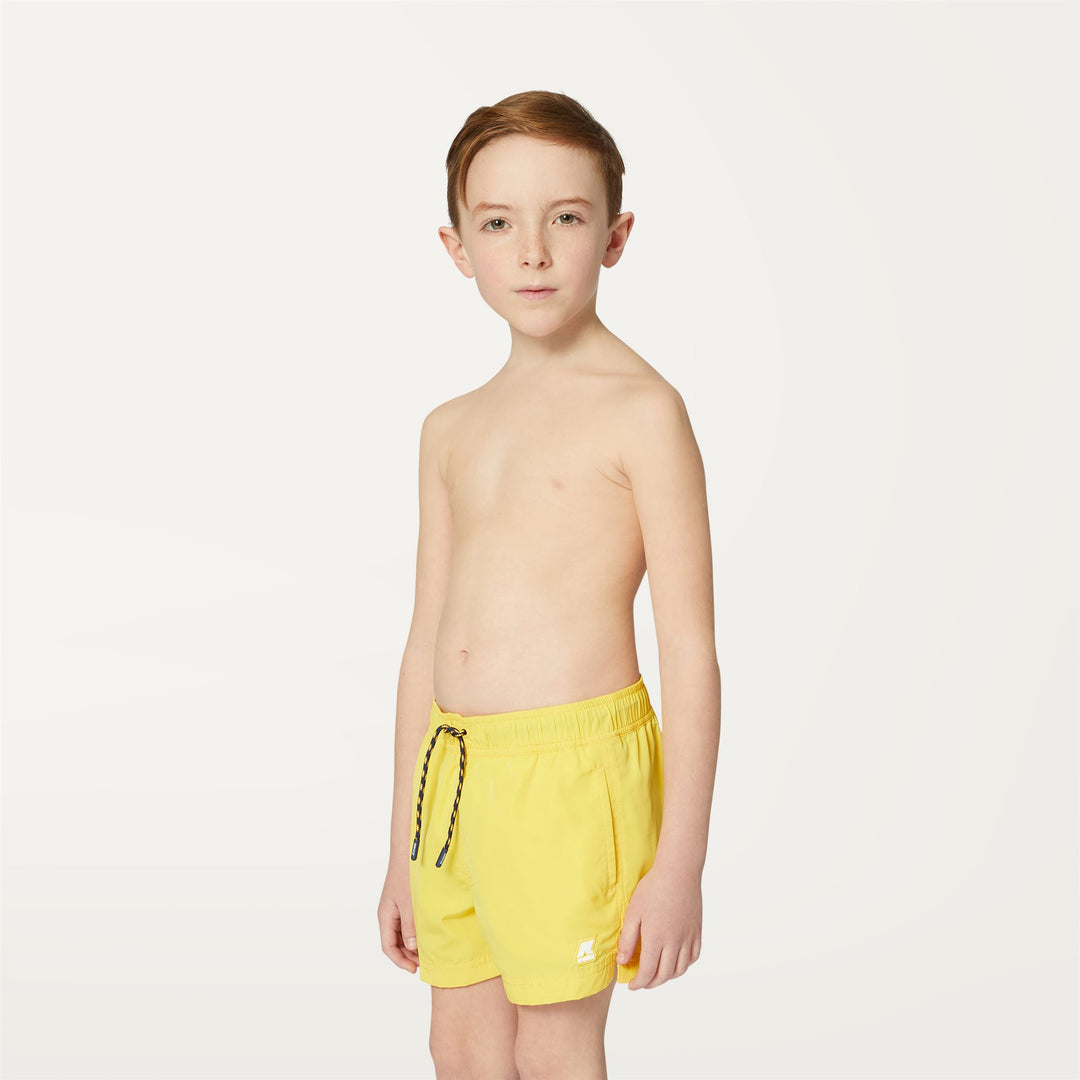 Bathing Suits Boy P. HAZEL Swimming Trunk YELLOW SUNSTRUCK Detail (jpg Rgb)			