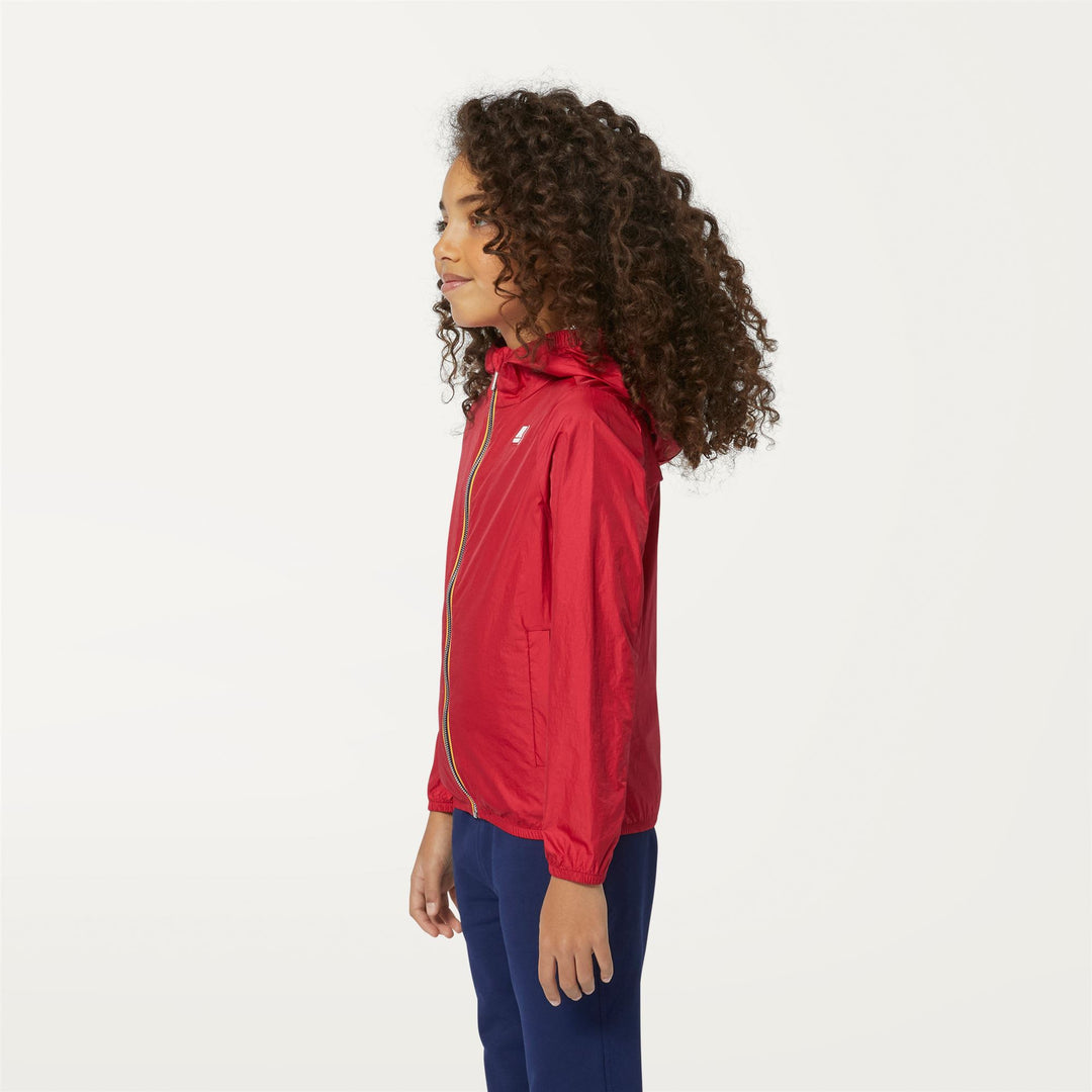 Jackets Girl P.  LIL IRIDESCENT METAL NY Short RED BERRY Detail (jpg Rgb)			